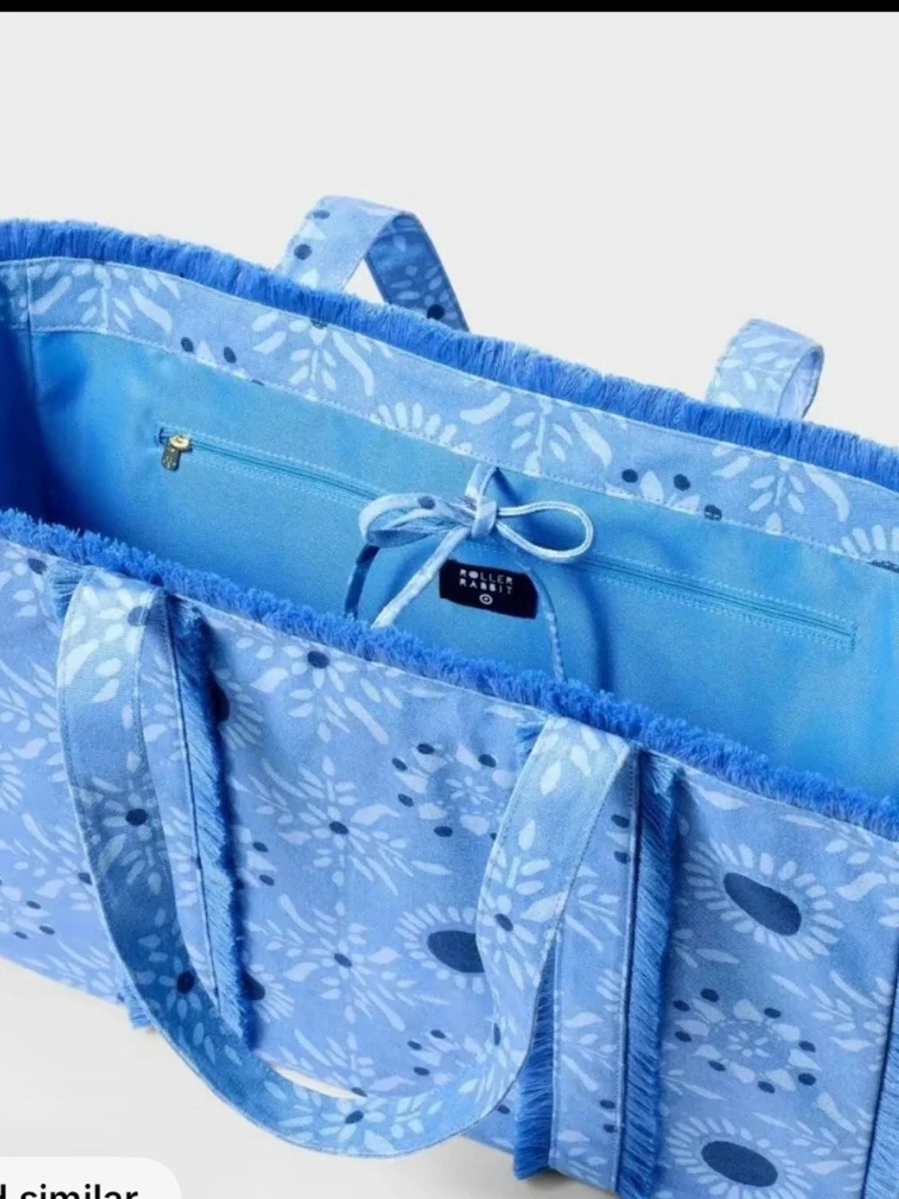 Brand New Roller Rabbit x Target Star Medallion Fringe Canvas Tote Bag - Picture 2 of 4